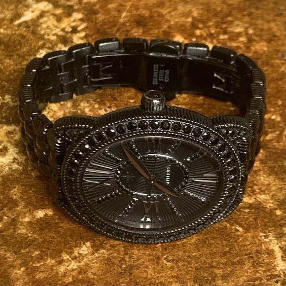 Judith Ripka Madison Watch Black Stainless Steel and Black Spinel - Picture 5 of 11